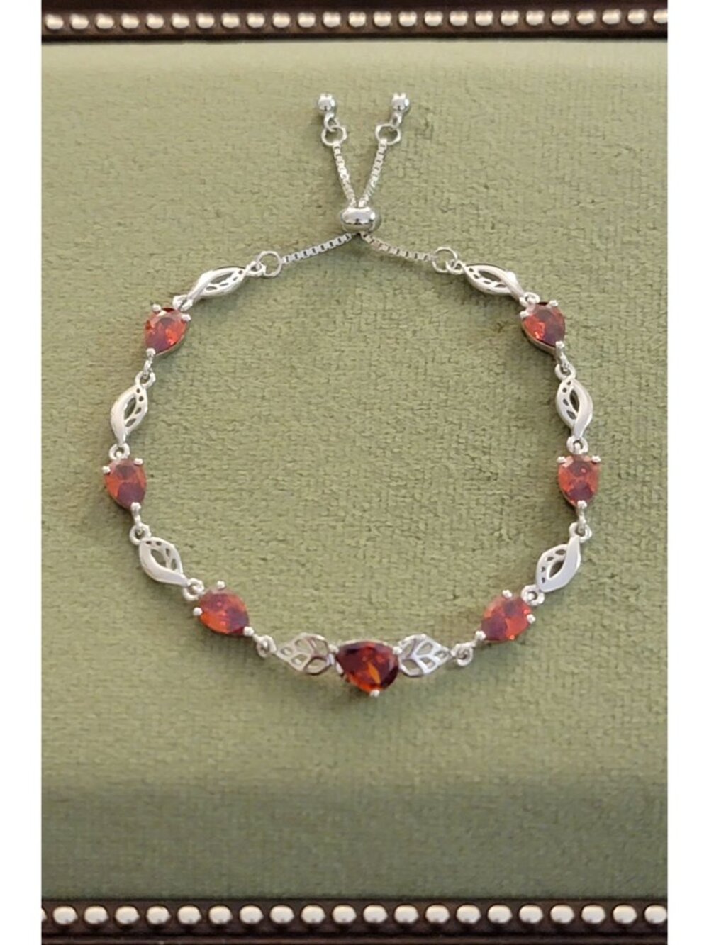 Autumn Leaf Bolo Bracelet 925 Sterling Silver NWT